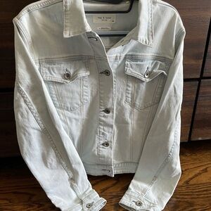 Rag & Bone Nico Denim Jacket Cropped Womens medium Ditch Plains color